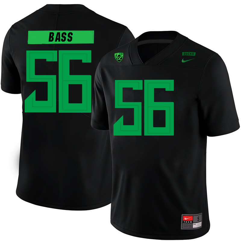 Men #56 T.J. Bass Oregon Ducks College Football Jerseys Sale-Black - Click Image to Close